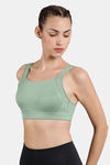 Amante High Impact Anti Microbial Sports Bra - Granite Green — thumbnail 2